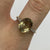 Diaspore & White Topaz Accent Ring 9ct 9k Yellow Gold - Size Q