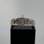 Diamond & Iolite Heart Detail Band Ring 9ct 9k White Gold - Size K