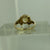 Citrine Oval Diamond Accent Ring 9ct 9k Yellow Gold  - Size N 1/2