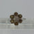 Colour Change Chrysoberyl Cluster Daisy Ring 9ct 9k White Gold - Size M 1/2