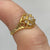 Junior Cubic Zirconia Daisy Cluster Ring 18ct 18k Yellow Gold - Size B