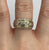 Diamond Pave Set Decorative Band Ring 9ct 9k Yellow Gold  - Size O