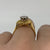 Retro Sunburst Diamond Unique Ring 18ct 18k Yellow Gold & Platinum - Size M