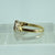 Diamond Twist Bypass Ring 9ct 9k Yellow Gold - Size J