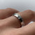 Wedding Band With Texture Detail Ring 9ct 9k White Gold - Size M