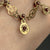 Fancy Filigree Garnet Dress Chain Necklace 9ct 9k Yellow Gold - 16" Inches