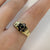 Sapphire Daisy Flower Ring 18ct 18K Yellow Gold - Size O