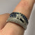 Diamond .75ct & Sapphire Shooting Star Ring 18ct 18k White Gold  - Size N 1/2