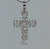 White Topaz Cross Pendant 9ct 9k White Gold