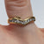 Diamond Wishbone Style Half Eternity Ring 18ct 18k Yellow Gold  - Size L