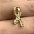 Cancer Awareness Ribbon CZ Pendant 9ct 9k Yellow Gold