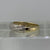 Domed Diamond Detail Two Tone Gold Stacking Band Ring 9ct Yellow Gold - Size N