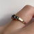 Diamond & Sapphire Tiered Ring 9ct 9k Yellow Gold - Size M