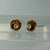 Tigers Eye Flower Removable Gold Stud Earrings 9ct 9k Yellow Gold