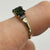 Diopside Trilogy Diamond Accent Ring 9ct 9k Yellow Gold - Size M