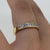 Illusion-Set Diamond Half Eternity Band Ring 9ct 9k Yellow Gold - Size K 1/2