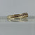 Citrine & Sapphire Three Stone Filigree Ring  9ct 9k Yellow Gold  - Size M