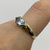 Blue Topaz Bezel Set Band Ring 9ct 9k Yellow Gold - Size Q