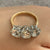 White Spinel 4ct Trilogy Heirloom Ring 18ct 18k Yellow Gold - Size O