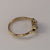 Old Mine Cut Diamond Trilogy Bypass Antique Ring 18ct 18k Yellow Gold - Size N