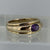 Amethyst Flush Set Band Ring 9ct 9k Yellow Gold - Size M