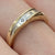 Diamond Trilogy Band Ring 9ct 9k Yellow White Gold  - Size O