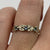 Blue Topaz & Diamond Foliate Half Eternity Ring 9ct 9k Yellow Gold - Size L 1/2