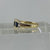 Sapphire Trilogy Diamond .14ct Accent Ring 9ct 9k Yellow Gold - Size N