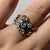 Diamond .50ct & Blue Topaz Three Tone Gold Bespoke Ring 18ct 18k Gold - Size L