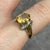 Citrine Oval Diamond Accent Ring 9ct 9k Yellow Gold  - Size N 1/2