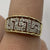 Diamond Greek Key Cut Out Ring 9ct 9k Yellow Gold - Size O