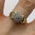 Diamond .50ct Cluster Band Ring 9ct 9kYellow Gold - Size K 1/2