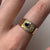 Sapphire & CZ Unique Buckle Ring 18ct 18k Yellow Gold  - Size O