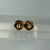 Tigers Eye Flower Removable Gold Stud Earrings 9ct 9k Yellow Gold