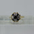 Sapphire & Diamond Daisy Flower Ring 18ct 18K Yellow Gold - Size K