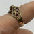 Garnet Filigree Cluster Band Ring 9ct 9k Yellow Gold - Size N