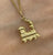 Train Heart Charm Pendant 9ct 9k Yellow Gold