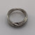 Diamond .08ct Crossover Band Ring 9ct 9k White Gold - Size L