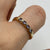 Iolite & Diamond Bar Set Band Ring 9ct 9k Yellow Gold - Size P