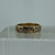 CZ Bark Finish Band Ring 9ct 9k Yellow Gold - Size N