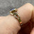 Synthetic Black Opal Bezel Set Twist Braid Ring 9ct 9k Yellow Gold  - Size P 1/2