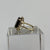 Smoky Quartz Ornate Ring 9ct 9k Yellow Gold - Size T