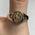 Queens Royal Regiment Military Signet Ring 9ct 9k Yellow Gold  - Size Y