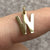 W Initial Pendant or Charm 9ct 9k Yellow Gold