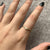 Bark Finish Wishbone Ring 9ct 9k Yellow Gold - Size Q