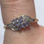 Tanzanite & Diamond Foliate Cluster Bypass Ring 9ct 9k Yellow Gold - Size Q