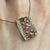 Pink Tourmaline & Diamond Cut Out Pendant 9ct 9k Yellow Gold