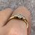 Diamond Bezel Set Trilogy Ring 9ct 9k Yellow Gold - Size P