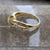 Diamond .10ct Baguette Twist Knot Crossover Ring 9ct Yellow Gold - Size N 1/2