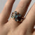 Diamond .50ct & Blue Topaz Three Tone Gold Bespoke Ring 18ct 18k Gold - Size L